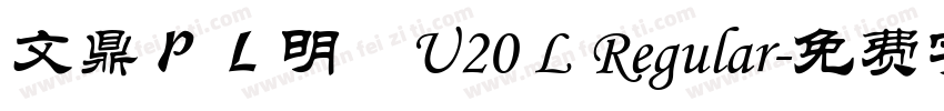 文鼎ＰＬ明體U20 L Regular字体转换